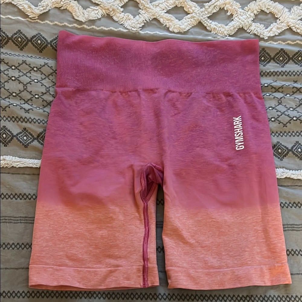 Gymshark Pink and Orange Athletic Shorts
